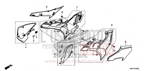 COUVERCLE LATERAL CB500XAK de 2019